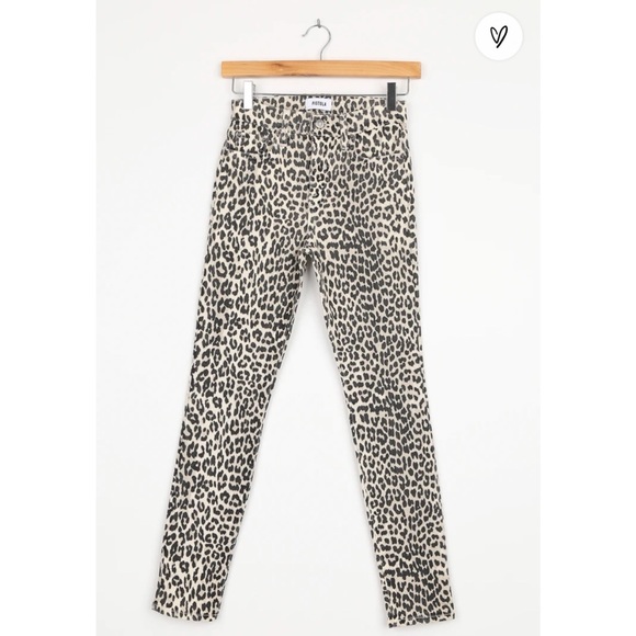 Pistola Aline Cream Cheetah Print High-Rise Skinny Jeans | Size 28 - Picture 7 of 16
